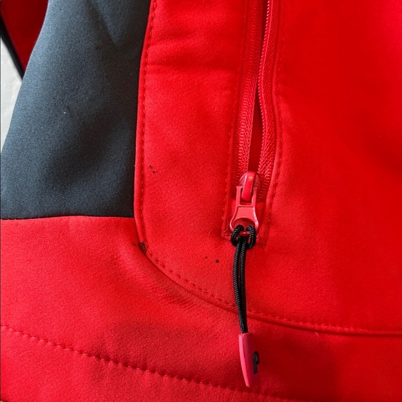 Women's Red and Black Shell Jacket Fleece Lined - Picture 7 of 7